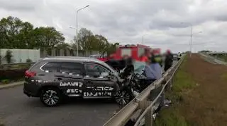Rozbite mitsubishi jechało do szpitala jako dar