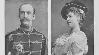 Przyszli małżonkowie: Jan Henryk XV, książę von Pless i  Mary Therese Olivia Cornwallis-West