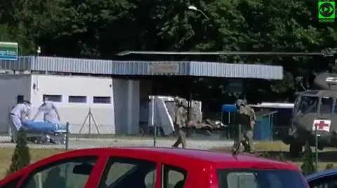 Przy szpitalu lądował wojskowy śmigłowiec. "Zasłabnięcie amerykańskiego żołnierza"