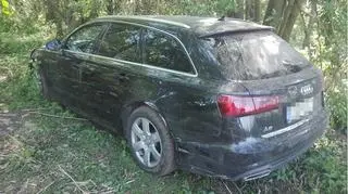 Czarne audi znalezione jako pierwsze