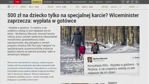 500 zł na dziecko tylko na specjalnej karcie? Wiceminister zaprzecza: wypłata w gotówce