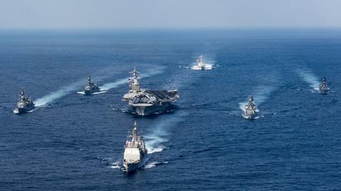 Amerykańskie okręty w drodze na Półwysep Koreański