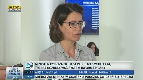 Anna Streżyńska o bazie PESEL