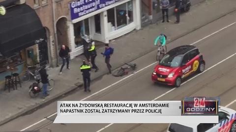Atak na żydowską restaurację. Napastnik trzymał palestyńską flagę