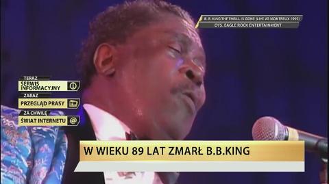 B.B. King zmarł w czwartek w swoim domu w Las Vegas