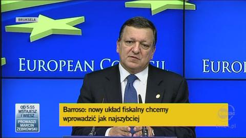 Barroso: Liczymy na zmianę traktatu w przyszłości (TVN24)