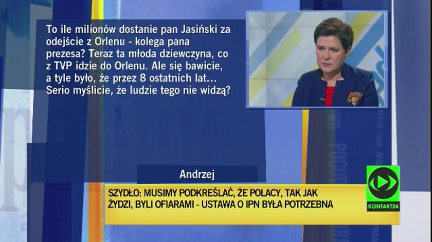 Beata Szydło komentuje zmiany w Orlenie