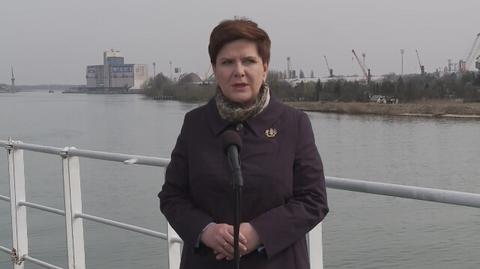Beata Szydło opowiada o programie "Gospodarka plus" oraz istocie stoczni szczecińskiej