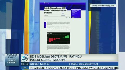 Bloomberg: od zwycięstwa Dudy polska giełda straciła 50 mld dol. 