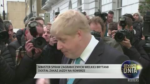 Boris Johnson z zakazem jazdy na rowerze