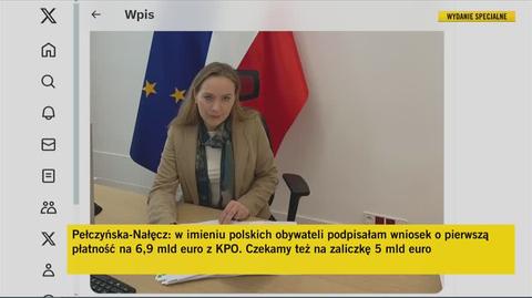 Minister funduszy o wniosku o pierwszą płatność z KPO