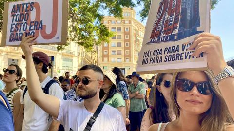 Malaga mówi "nie" masowej turystyce. Tysiące osób przeszły ulicami tego miasta w proteście