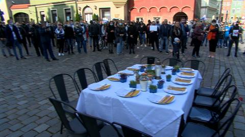 Protest branży gastronomicznej w Poznaniu