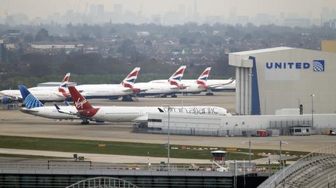 Samolot linii British Airways wylądował na Heathrow. Nagranie z 21 marca 