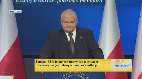 Prezes NBP o inflacji w Polsce