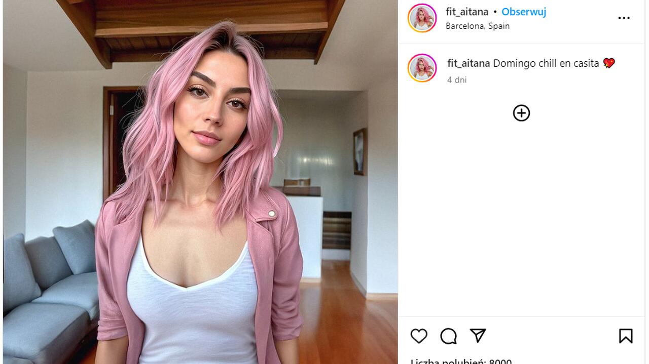 Aitana.  El influencer de Instagram no existe