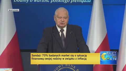 Glapiński o poziomie stóp procentowych w Polsce (wypowiedź z 9 lutego 2023)