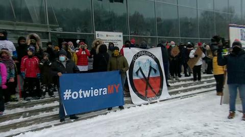 Protest przedsiębiorców w Krynicy-Zdroju