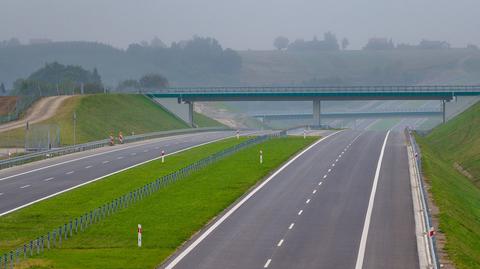 Prezydent Duda podczas otwarcia odcinka drogi ekspresowej S7