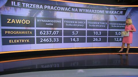 Ile na wakacje musi pracować elektryk, lekarz a ile programista?