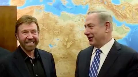 "Ochrony już nie potrzebujemy". Chuck Norris odwiedza Izrael
