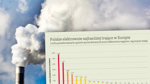 Animacja zanieczyszczeń powietrza nad Europą