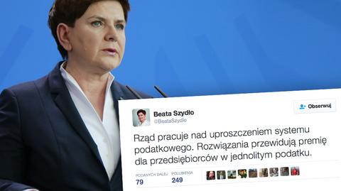 Szydło obiecuje premie dla przedsiębiorców