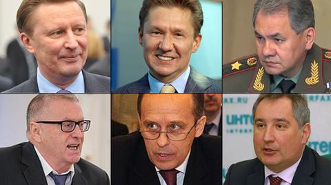 Według gazety na liście figurują nazwiska osmiu osób z najbliższego otoczenia prezydenta Władimira Putina
