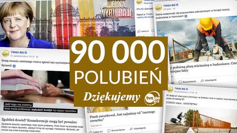 Dziękujemy! 90 tysięcy polubień TVN24 BiS na Facebooku