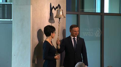 Prezydent Duda na GPW. "Na tej giełdzie startowali moi koledzy"