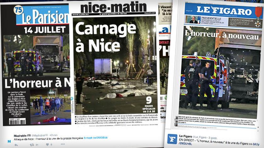 "Rzeź w Nicei" oraz "Horror w Nicei". Francuska prasa po ataku