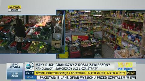 "Cierpi całe miasto". Handlowcy po zawieszeniu małego ruchu z Rosją