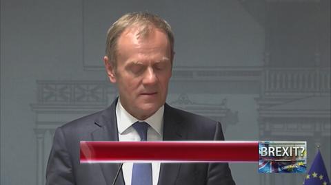 Donald Tusk przeciwny Brexitowi