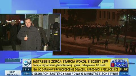 Doszło do starć pod siedzibą JSW 