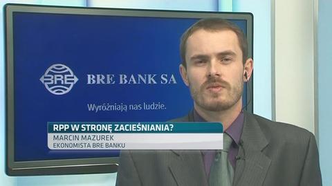 Ekonomista BRE Banku Marcin Mazurek (TVN CNBC)