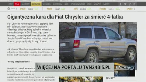 Gigantyczna kara dla Fiat Chrysler za śmierć 4-latka