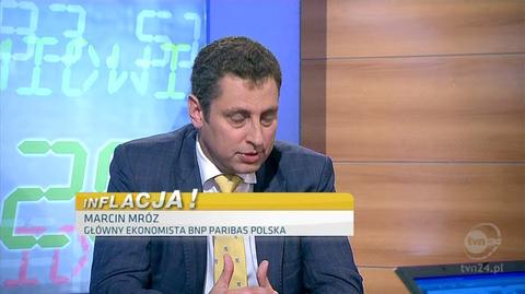 Główny ekonomista BNP Paribas Marcin Mróż: Będą podwyżki stóp NBP (TVN CNBC)