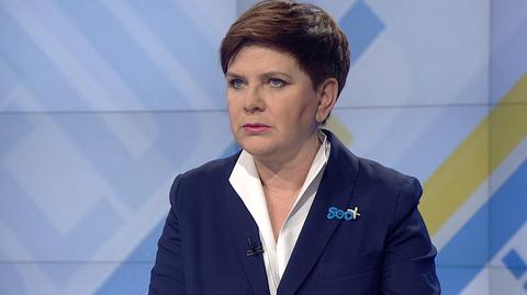 Gościem programu "Jeden na Jeden" w TVN24 była premier Beata Szydło