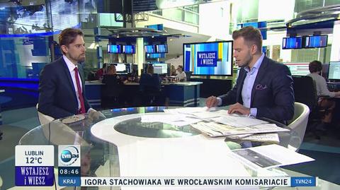 Gościem TVN24 był Maciej Kawecki