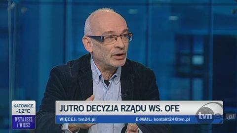 Jan Lityński ocenia pomysły wobec OFE/ TVN24