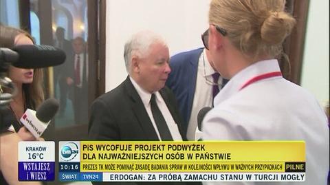 Jarosław Kaczyński o podwyżkach dla najważniejszych osób w państwie