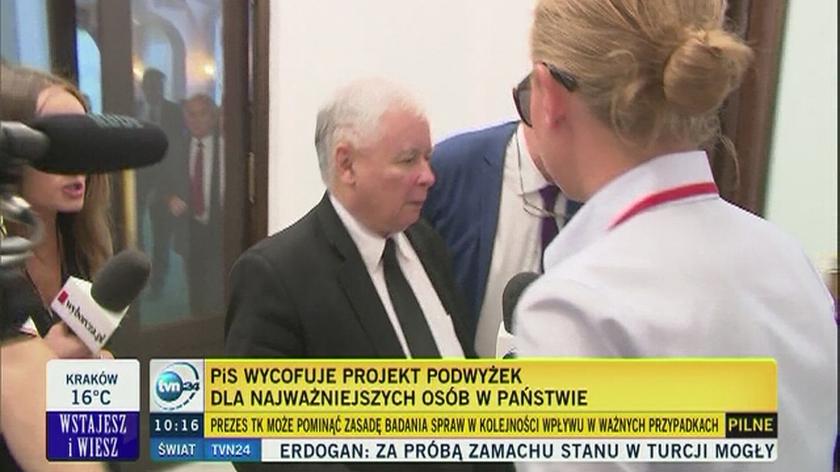 Jarosław Kaczyński o podwyżkach dla najważniejszych osób w państwie