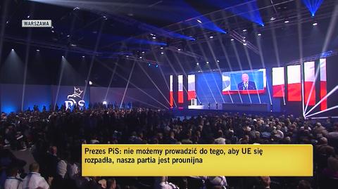 Jarosław Kaczyński przemawia na kongresie PiS