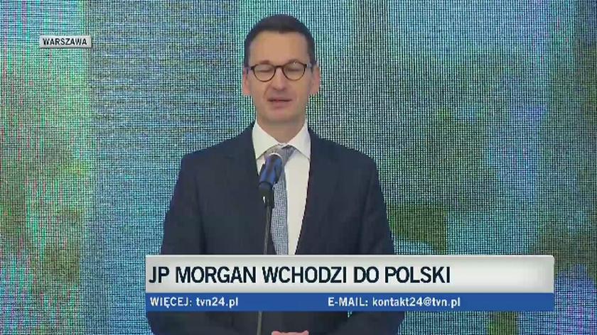 JP Morgan wchodzi do Polski. Konferencja Morawieckiego