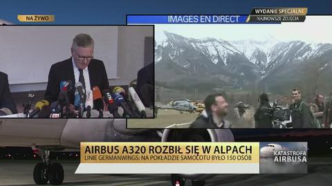 Katastrofa A320. Konferencja władz Germanwings 