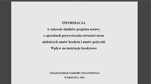 KNF oceniła ustawę frankową. Gigantyczne koszty pomocy prezydenta