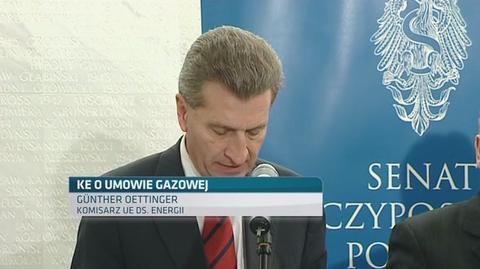 Komisarz Oettinger w czwartek: umowę operatorską trzeba uszczegółowić (TVN CNBC)