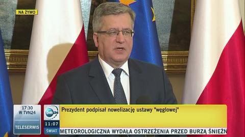 Komorowski: ustawa to cząstka sensownego działania