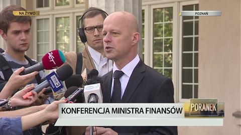 Konferencja ministra finansów Pawła Szałamachy