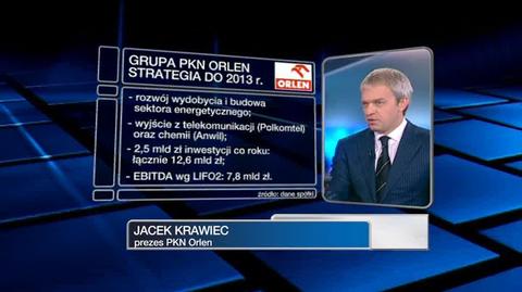 Krawiec o planach inwestycyjnych Orlenu na 2009 r. (CNBC Biznes)